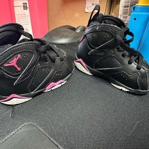Kids Black and Pink Sneakers